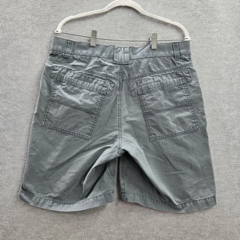 L.L. Bean Men Shorts 34 Green Cotton Mid Rise‎ Pockets Cotton 9
